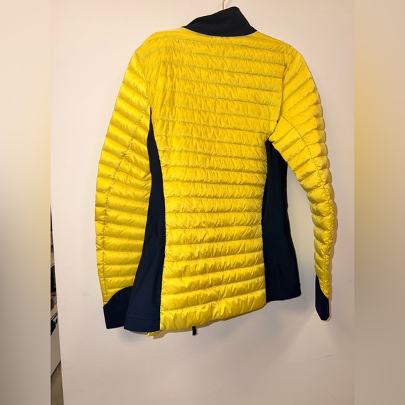 Bogner Yellow and Navy Blue Quilted Puffer Jacket - Picture 6 of 6